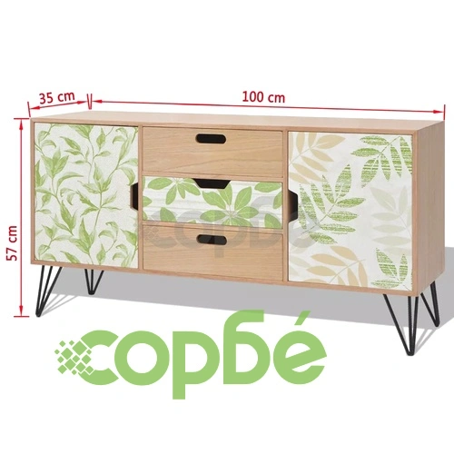 Бюфет, MDF, 110x35x57 cм, кафяв ➤ топ цена ➤ sorbe.bg