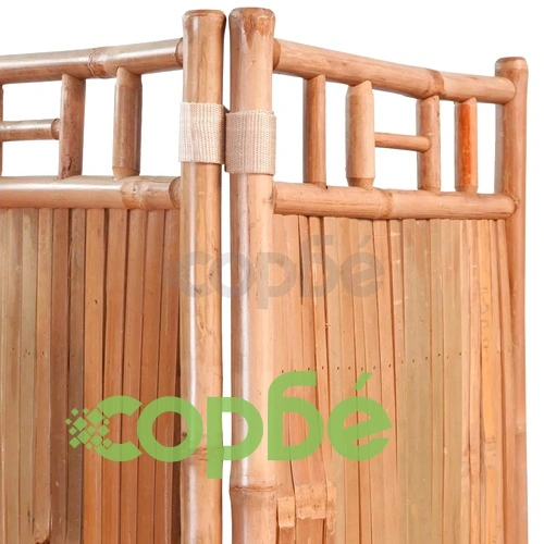 Разделител за стая, 5-панелен, бамбук, 200x160 cм ➤ топ цена ➤ sorbe.bg