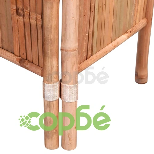 Разделител за стая, 5-панелен, бамбук, 200x160 cм ➤ топ цена ➤ sorbe.bg