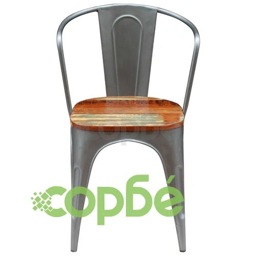 Трапезни столове, 2 бр, регенерирано дърво масив ➤ топ цена ➤ sorbe.bg