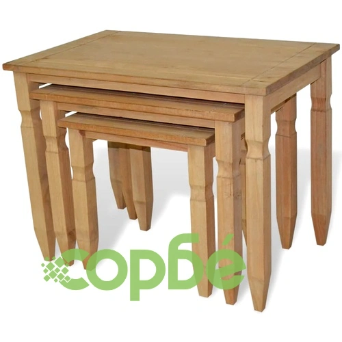 Комплект стифиращи маси от 3 части мексикански бор стил Корона ➤ топ цена ➤ sorbe.bg