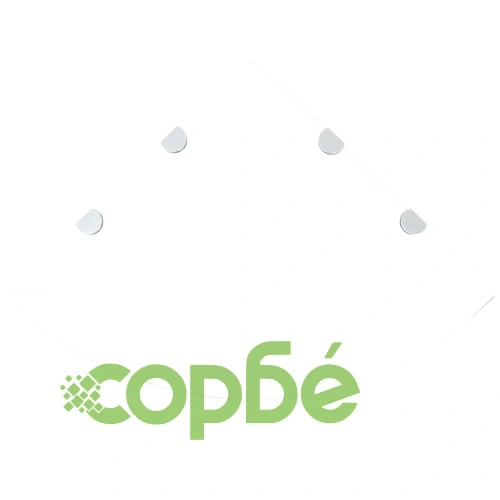 Ъглов рафт с държачи в цвят хром, прозрачно стъкло, 45x45 см ➤ топ цена ➤ sorbe.bg