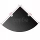 Ъглов рафт от черно стъкло с държачи в цвят хром, 25x25 см