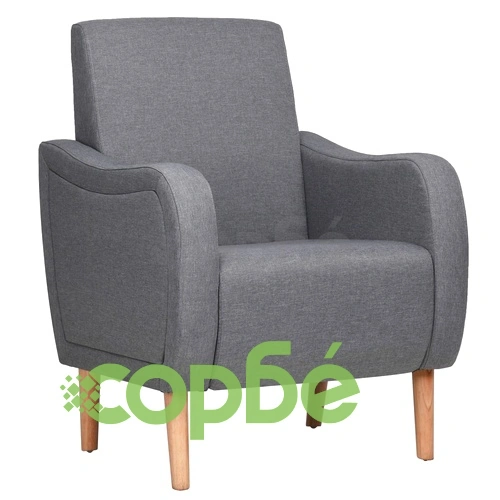 Фотьойл, светлосив, текстил ➤ топ цена ➤ sorbe.bg