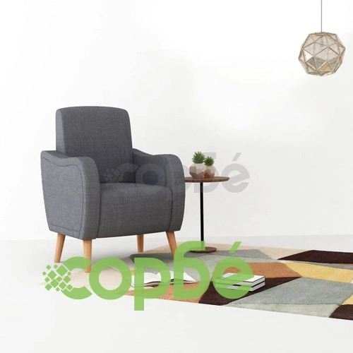 Фотьойл, светлосив, текстил ➤ топ цена ➤ sorbe.bg