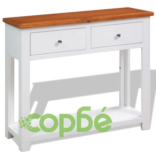 Конзолна маса, 83х30х73 см, дъбов масив ➤ топ цена ➤ sorbe.bg