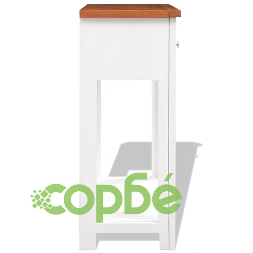 Конзолна маса, 83х30х73 см, дъбов масив ➤ топ цена ➤ sorbe.bg