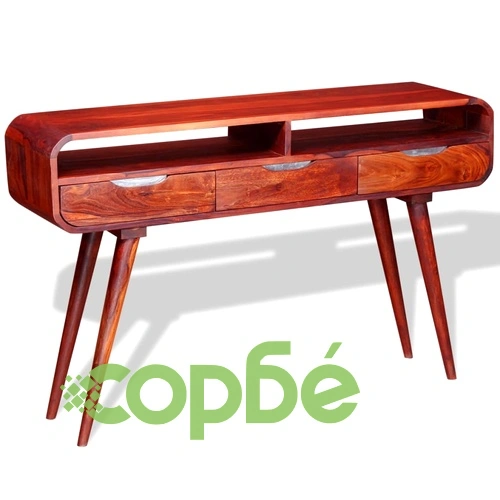 Конзолна маса, масивно акациево дърво, 120x30x75 cм ➤ топ цена ➤ sorbe.bg