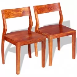 Трапезни столове, 2 бр, акациево дърво масив, шишам