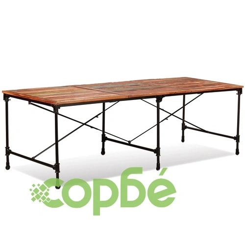 Трапезна маса от масивно регенерирано дърво, 240 cм           ➤ топ цена ➤ sorbe.bg