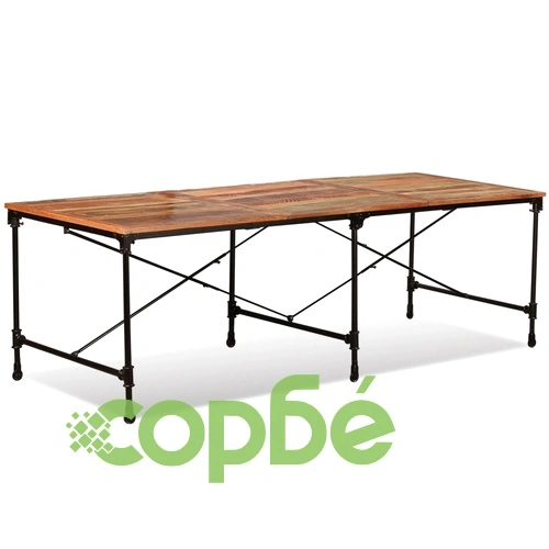 Трапезна маса от масивно регенерирано дърво, 240 cм           ➤ топ цена ➤ sorbe.bg