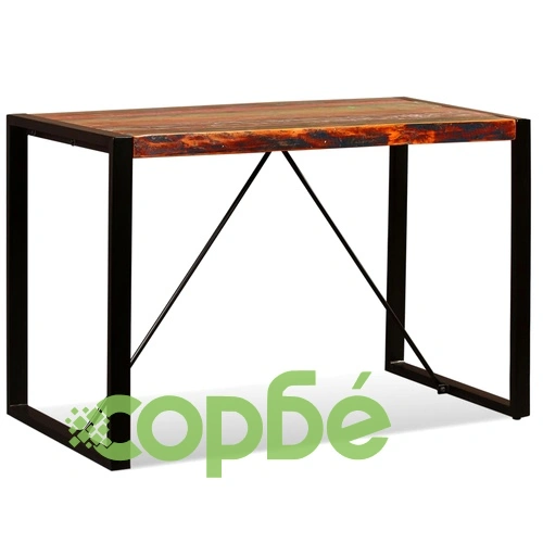 Трапезна маса от масивно регенерирано дърво, 120 cм ➤ топ цена ➤ sorbe.bg