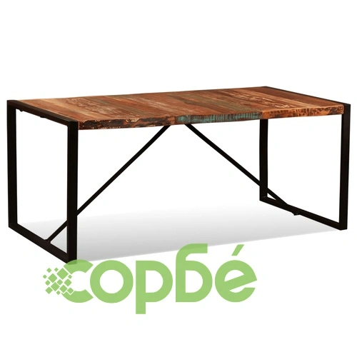 Трапезна маса, регенерирано дърво масив, 180 cм ➤ топ цена ➤ sorbe.bg