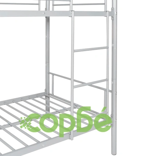 Двуетажно детско легло, сиво, метал, 90x200 см ➤ топ цена ➤ sorbe.bg