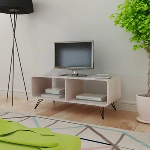 Телевизионен шкаф, 90x39x38.5 см, дървен, сив