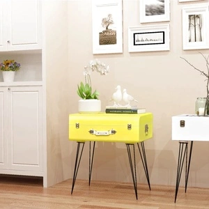 Страничен шкаф, 49,5x36x60 см, жълт