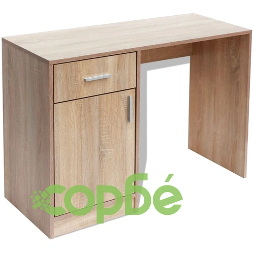 Бюро с чекмедже и шкаф, дъб, 100x40x73 cм ➤ топ цена ➤ sorbe.bg