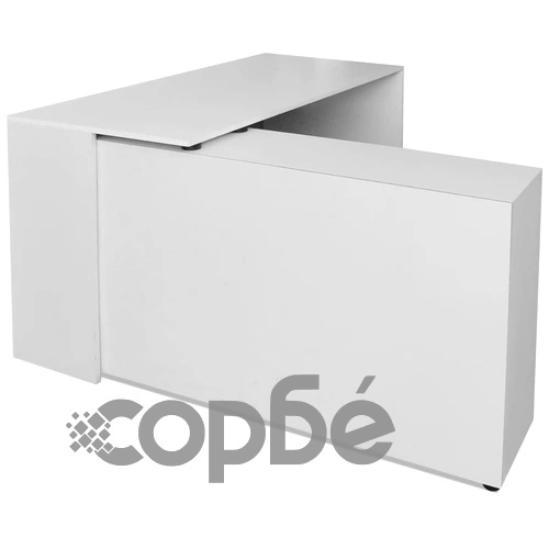 Ъглово бюро, 4 рафта, дъб ➤ топ цена ➤ sorbe.bg