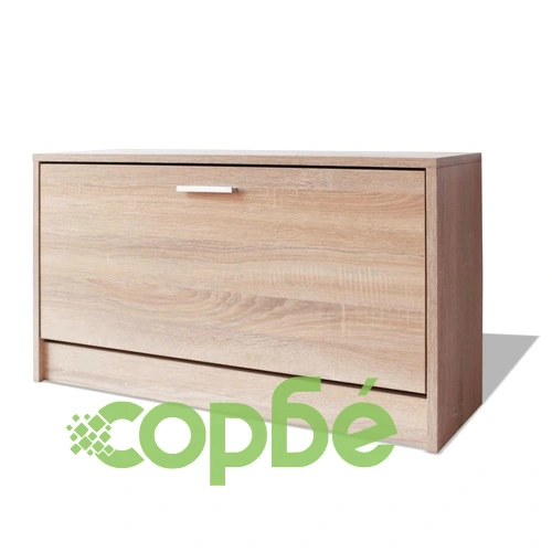 Шкаф за съхранение на обувки пейка, дъб, 80x24x45 cм ➤ топ цена ➤ sorbe.bg