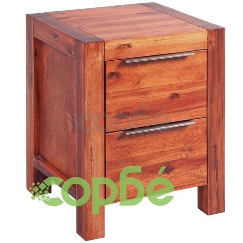 Нощно шкафче, твърдо акациево дърво, кафяво, 45x42x58 cм ➤ топ цена ➤ sorbe.bg