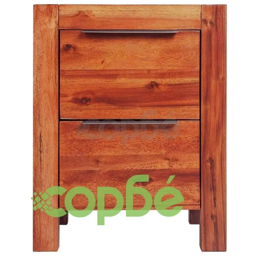 Нощно шкафче, твърдо акациево дърво, кафяво, 45x42x58 cм ➤ топ цена ➤ sorbe.bg