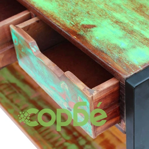 Страничен шкаф с 3 чекмеджета, регенерирано дърво масив ➤ топ цена ➤ sorbe.bg