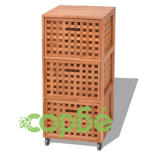 Шкаф за баня, солидно орехово дърво, 41x41x93 cм ➤ топ цена ➤ sorbe.bg