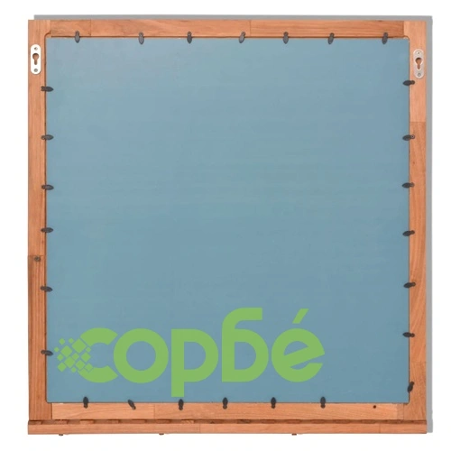 Огледало за баня, солидно орехово дърво, 60x63 см ➤ топ цена ➤ sorbe.bg