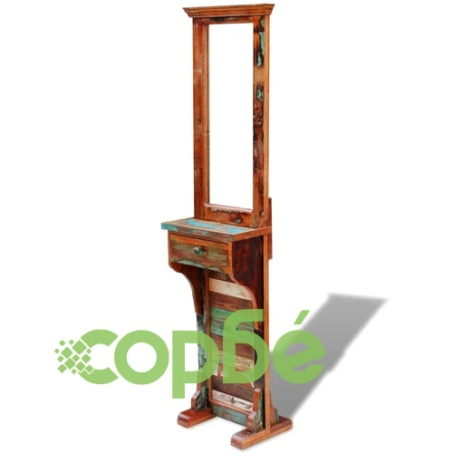 Огледало за антре, регенерирано дърво масив, 47х23х180 cм ➤ топ цена ➤ sorbe.bg