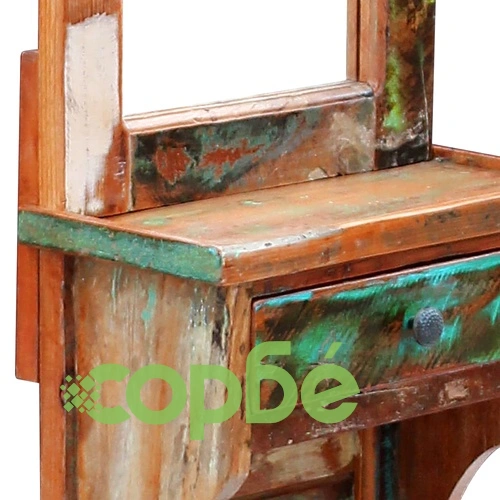 Огледало за антре, регенерирано дърво масив, 47х23х180 cм ➤ топ цена ➤ sorbe.bg