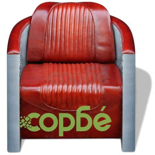 Фотьойл, светлокафяв, естествена кожа ➤ топ цена ➤ sorbe.bg