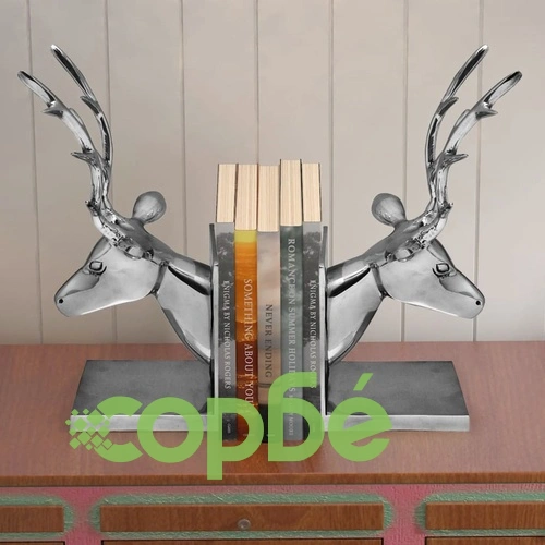 Подложки за книги Елен 2 бр Алуминий Сребро ➤ топ цена ➤ sorbe.bg