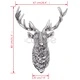 Декоративна глава на елен, монтаж на стена, алуминий, сребрист