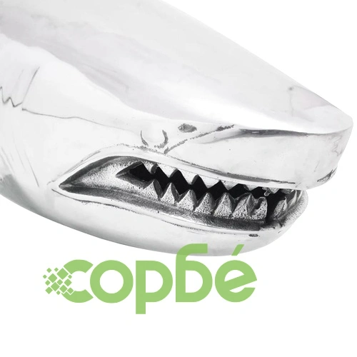 Декоративна акула, монтаж на стена, алуминий, сребриста ➤ топ цена ➤ sorbe.bg