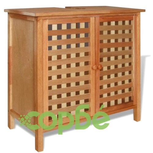 Шкаф за мивка, масивно орехово дърво, 66x29x61 cм ➤ топ цена ➤ sorbe.bg