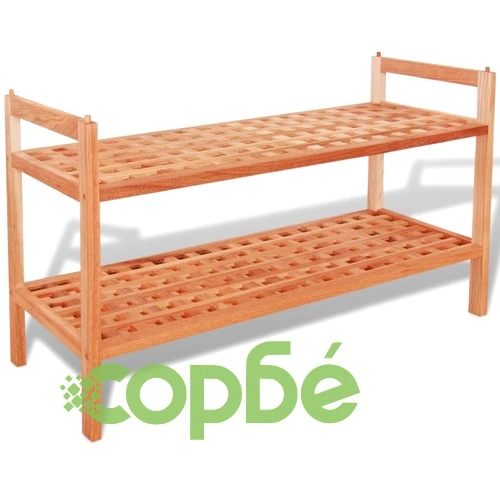 Етажерка за обувки, твърдо орехово дърво, 69x26x40 cм ➤ топ цена ➤ sorbe.bg