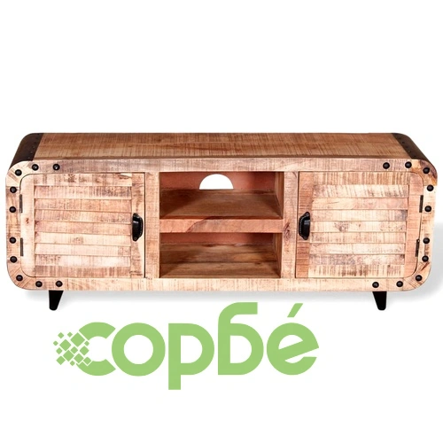 Шкаф за телевизор, груба мангова дървесина, 120x30x50 cм ➤ топ цена ➤ sorbe.bg
