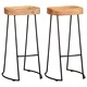 Бар табуретки, 2 бр, мангово дърво масив