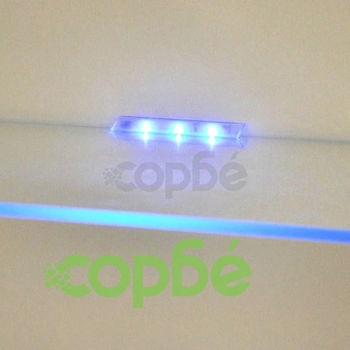 Комплект за ТВ център с LED, 250 см, силен гланц, бял ➤ топ цена ➤ sorbe.bg