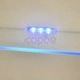 Комплект за ТВ център с LED, 250 см, силен гланц, бял