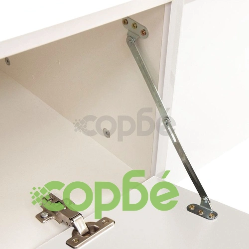 Комплект за ТВ център с LED, 250 см, силен гланц, бял ➤ топ цена ➤ sorbe.bg