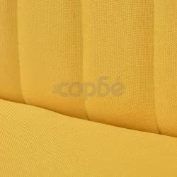 Диван, плат, 117x55,5x77 см, жълт 