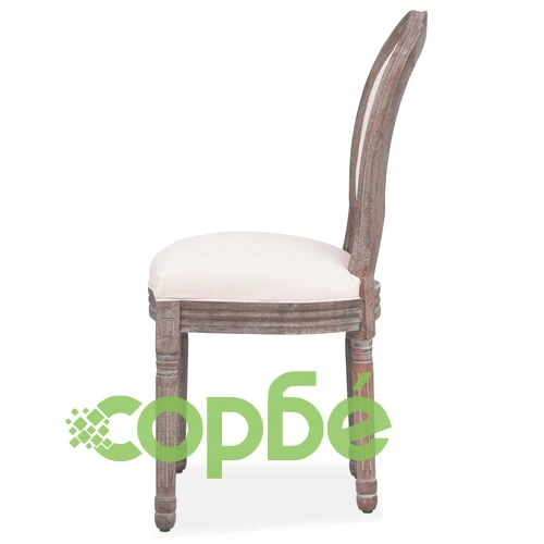 Трапезни столове, 2 бр, кремави, текстил ➤ топ цена ➤ sorbe.bg