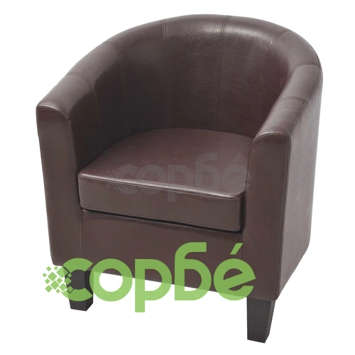 Фотьойл, кафяв, изкуствена кожа ➤ топ цена ➤ sorbe.bg