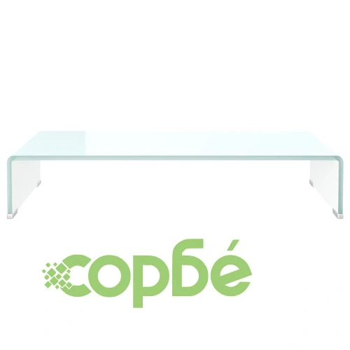 Поставка за телевизор/монитор, стъкло, зелена, 70x30x13 см ➤ топ цена ➤ sorbe.bg