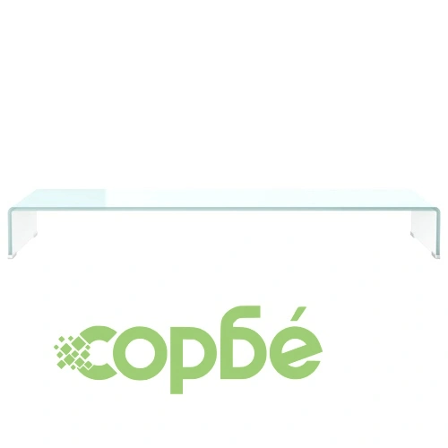 Поставка за телевизор/монитор, стъкло, зелена, 110x30x13 см ➤ топ цена ➤ sorbe.bg