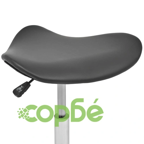 Въртящ се стол за студио за красота, изкуствена кожа, черен ➤ топ цена ➤ sorbe.bg