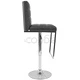 Въртящи се бар столове, 2 бр, изкуствена кожа, черни