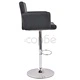 Въртящи се бар столове, 2 бр, изкуствена кожа, черни
