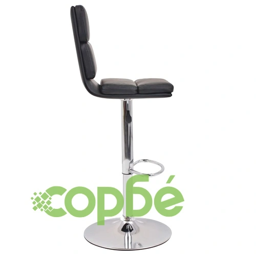 Бар табуретки, 2 бр, черни, изкуствена кожа ➤ топ цена ➤ sorbe.bg